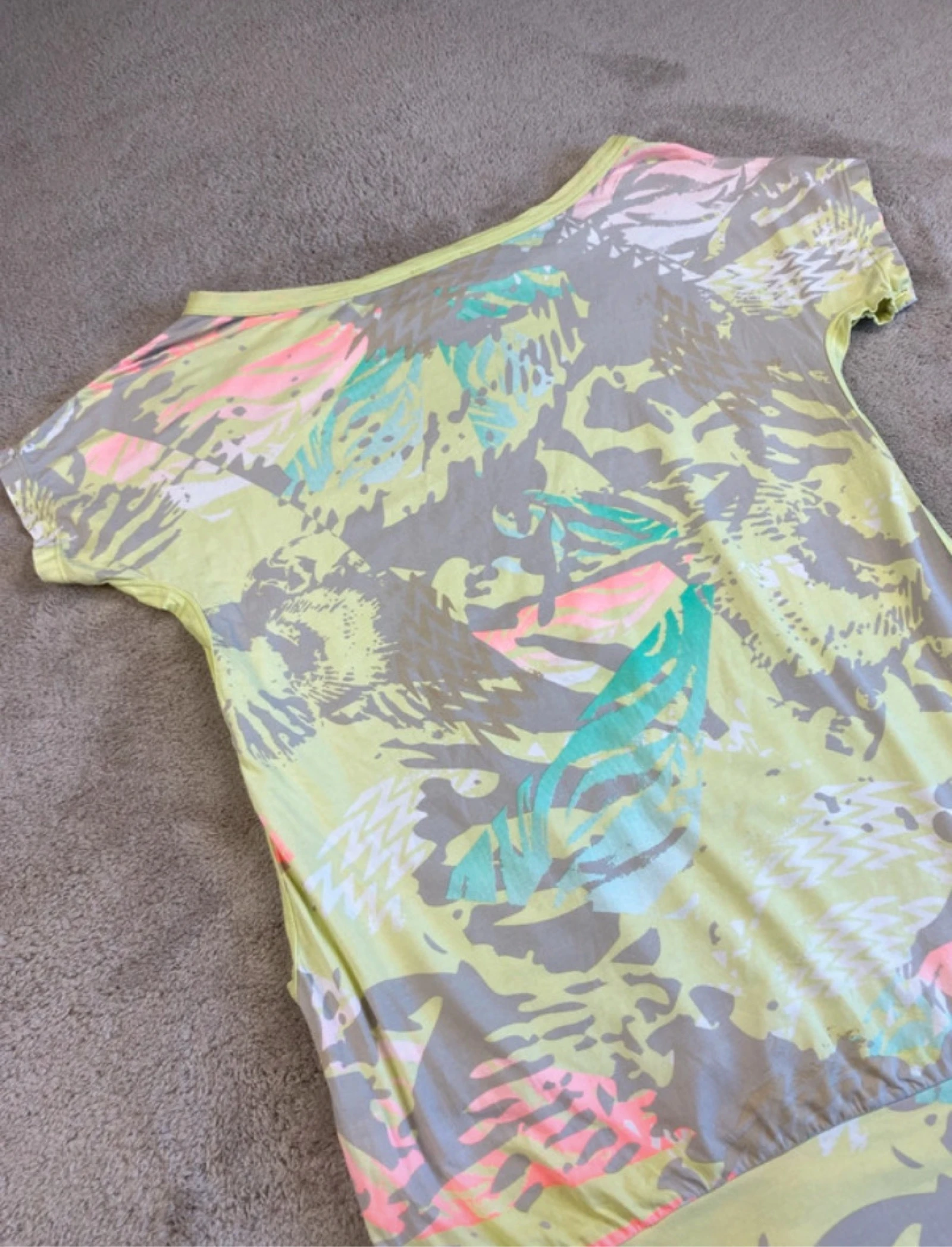 Diesel Camiseta Larga Estampado Neón Y2K Multicolor Talla M – photo 5